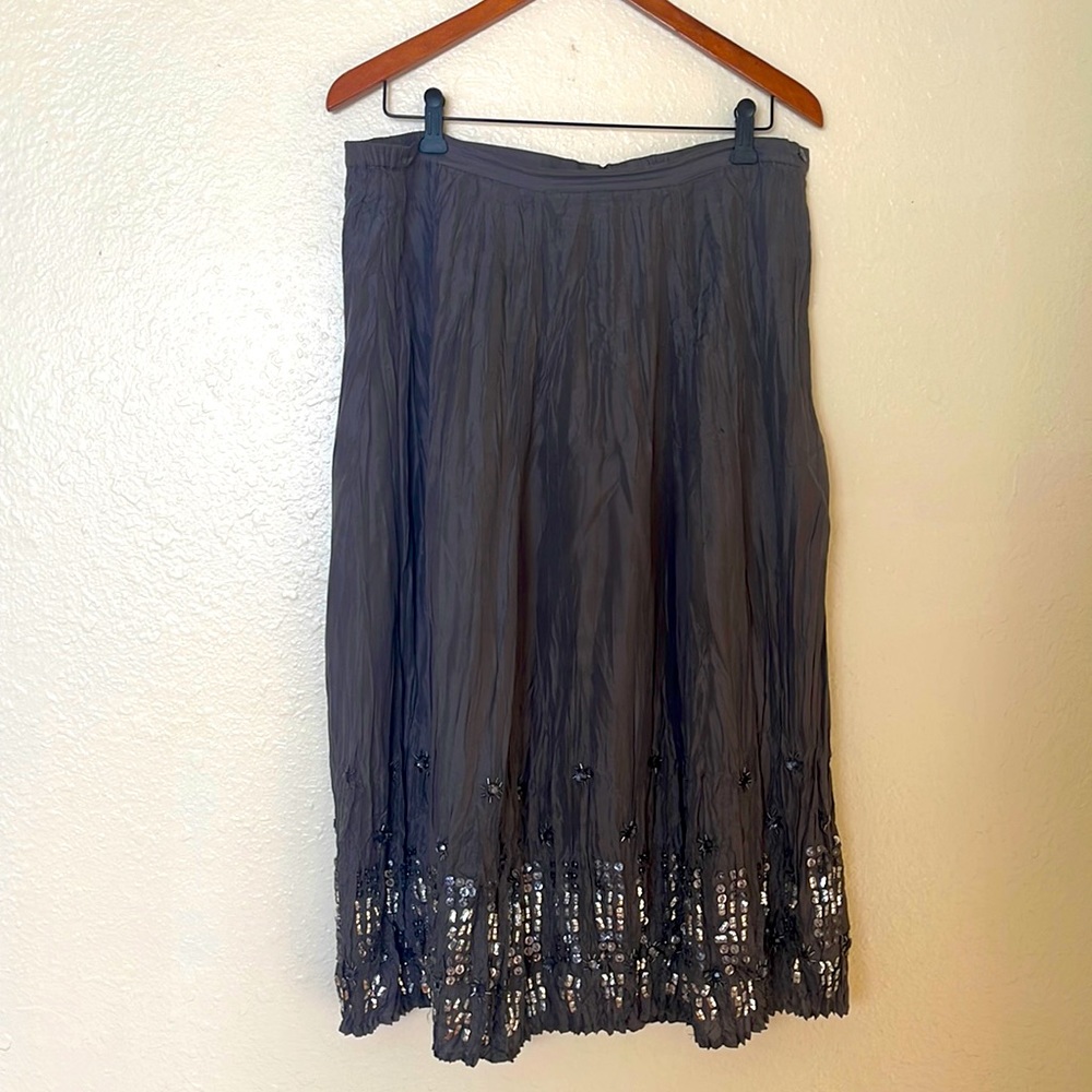 Chico’s beaded silk skirt Size 1